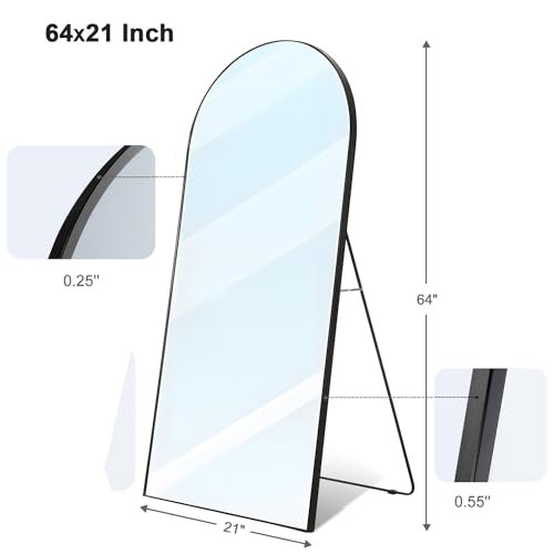 Pexfix Arched Full-Length Mirror for Living Room, Bedroom & Dressing Room