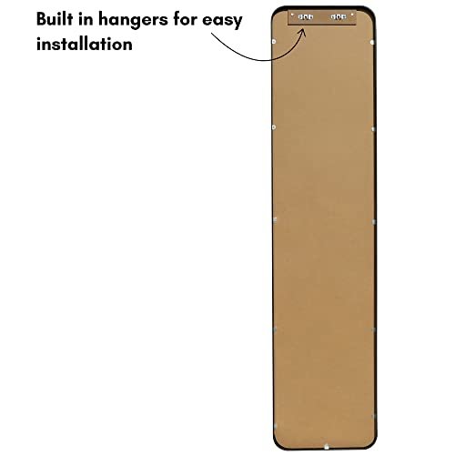 Americanflat 14x59 Full-Length Black Mirror - 5ft Floor Mirror for Bedroom/Living Room