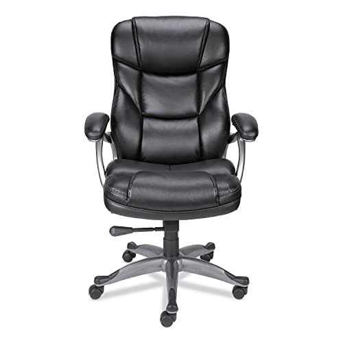 Alera Birns Series High-Back Task Chair - Black Seat/Back, Chrome Base