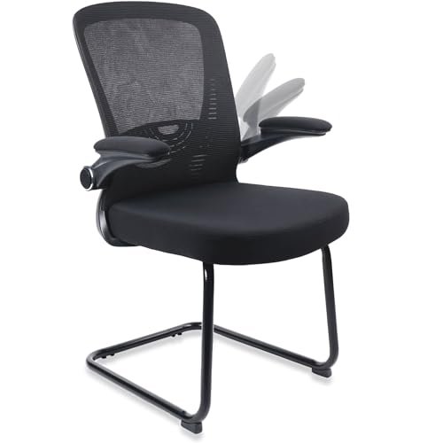 Lumbar Support Guest Chair with Flip-up Armrest for Office