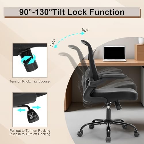 Ergonomic Office Chair with PU Leather Cushion