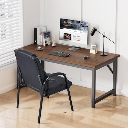 VECELO Set of 2 Black Waiting Room Chairs with Padded Arms