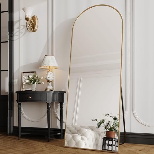 Gold Arch Full-Length Standing Mirror for Living Room