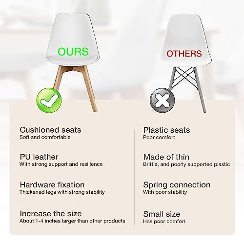 Modern PU Leather Dining Chair Set of 4 for Home Office