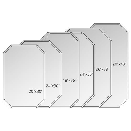 Chende Octagonal Beveled Mirror for Living Room and Entryway