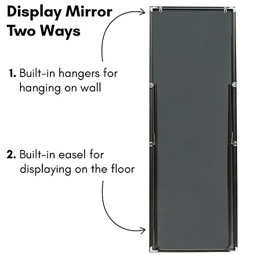 American Full-Length Mirror 22x59 with Stand - Full Body Mirror for Bedroom, Living Room