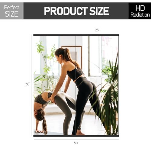 Full-Length Frameless Mirror for Home Gym