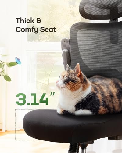 Marsail Ergonomic Office Chair with Headrest Support