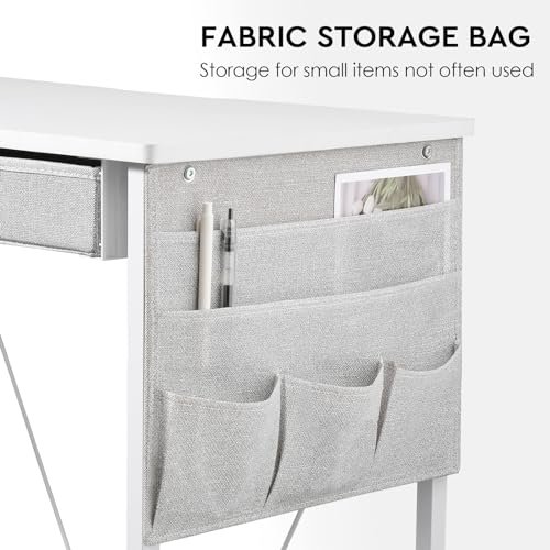 Maihail Small Desk with Drawers for Compact Spaces