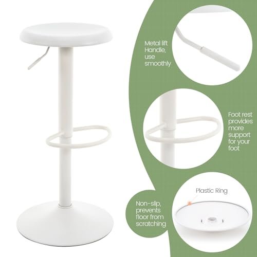 Brage Living Adjustable Bar Stools - White Kitchen, Dining/pub/Cafe