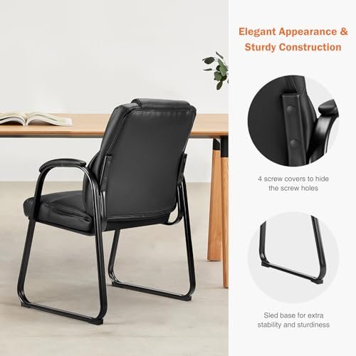 Superone Set of 4 Leather Waiting Room Chairs