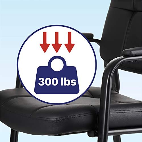 Black Guest Chair for Office Reception and Conference Desk (4 Pack)