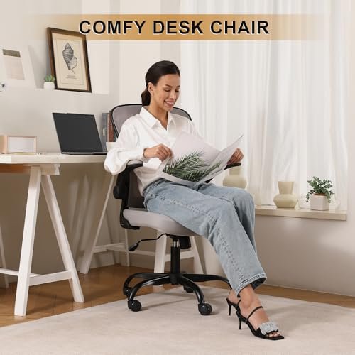 Ergonomic High Back Office Chair with Lumbar Support & Flip-up Armrests, 330LB Capacity
