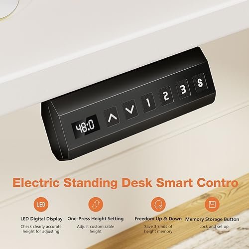 Superone Electric Sit to Stand Desk - Adjustable Height Desk for Home Office