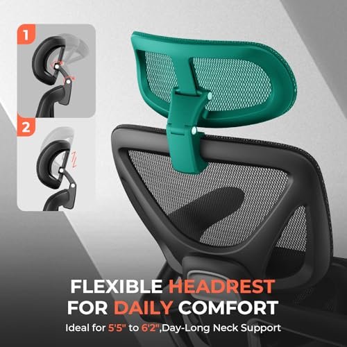 Ergonomic Mesh Office Chair with Adjustable Lumbar Support and 4D Arms