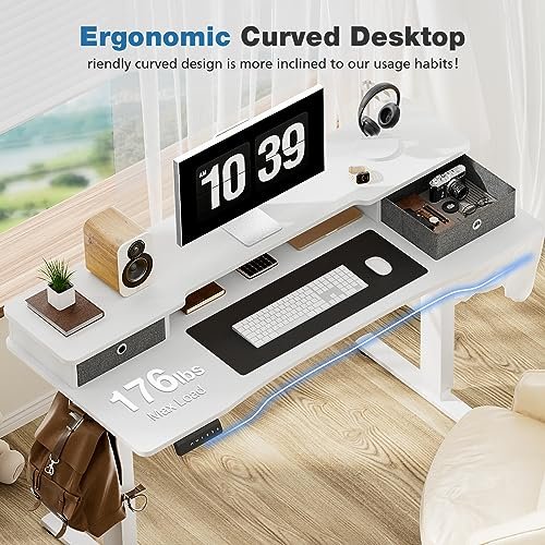 Superone Electric Adjustable Standing Desk with Drawers