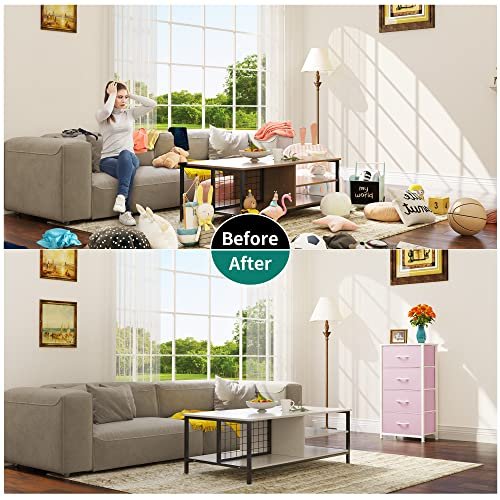 YITAHOME 4-Drawer Fabric Dresser for Bedrooms and Closets