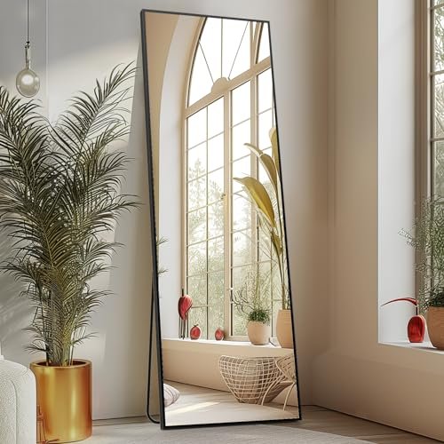 Superone 59x16 Full Body Mirror - Black Aluminum Frame