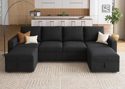 HONBAY Modular Sectional Sleeper Sofa Bed