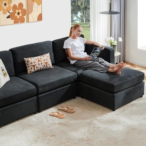 Modern 8-Seat Convertible Sleeper U-Shaped Sofa Bed