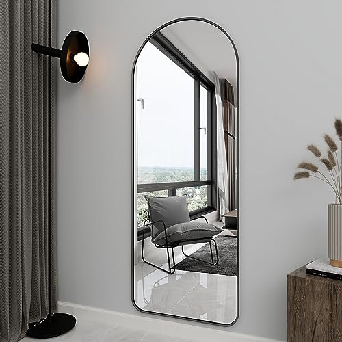 BEAUTYPEAK Full-Length Floor Mirror, Rounded Corner