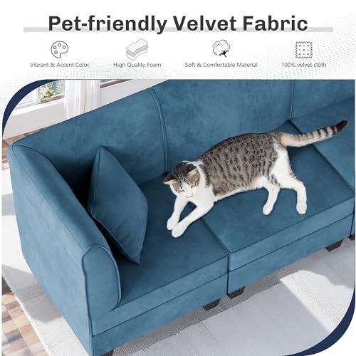 Reversible Chaise Modular Sectional Sofa for Living Room