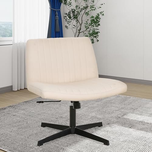 Ergonomic Armless Desk Chair with Criss Cross Design