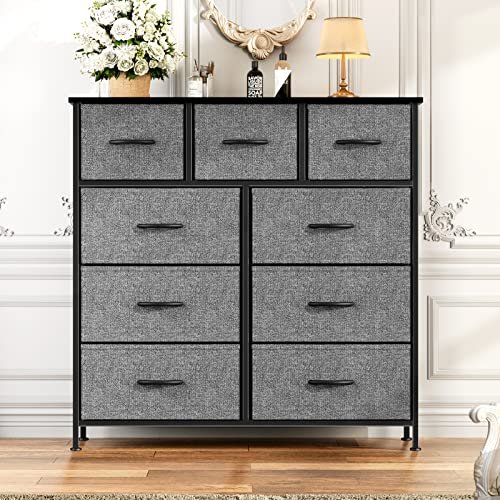 OLIXIS 9-Drawer Fabric Dresser for Your Bedroom