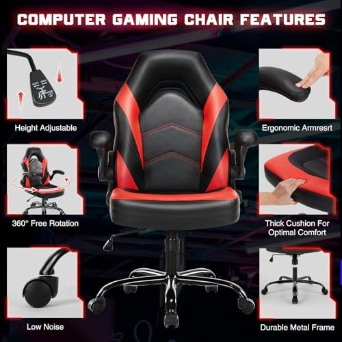 Ergonomic Gaming Chair with Lumbar Support & Adjustable Arms
