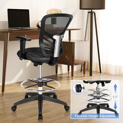 POWERSTONE Tall Desk Ergonomic Standing Chair