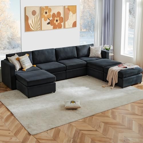 Superone 7 Seat U-Shaped Modular Sectional Sofa