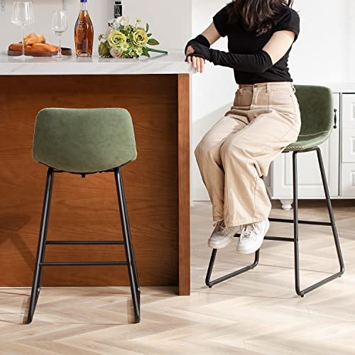 Modern Counter Height Bar Stools Set of 4 for Kitchen Island