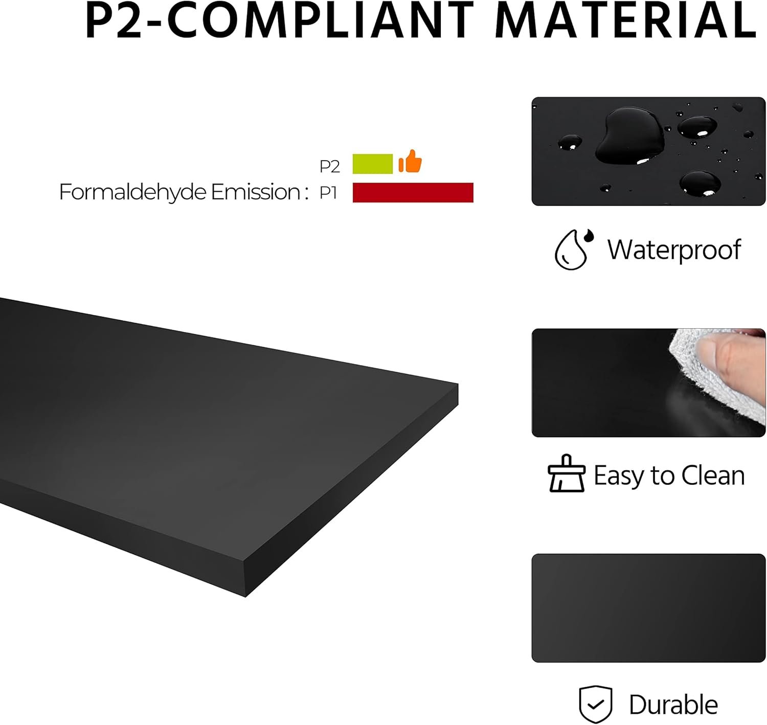 Yaheetech 3-Tier Living Room TV Stand, Black