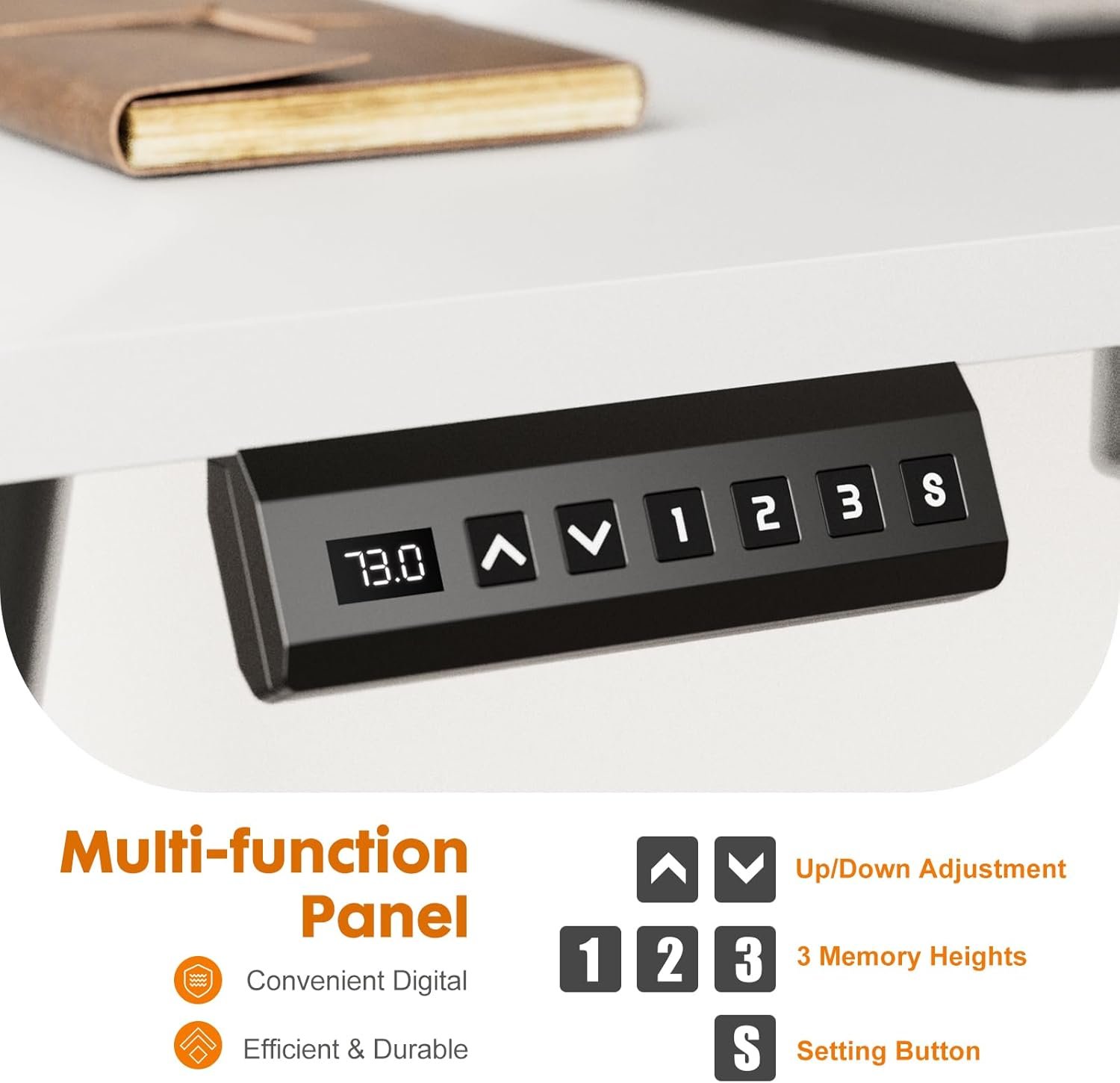 Superone Adjustable Standing Desk with Drawers