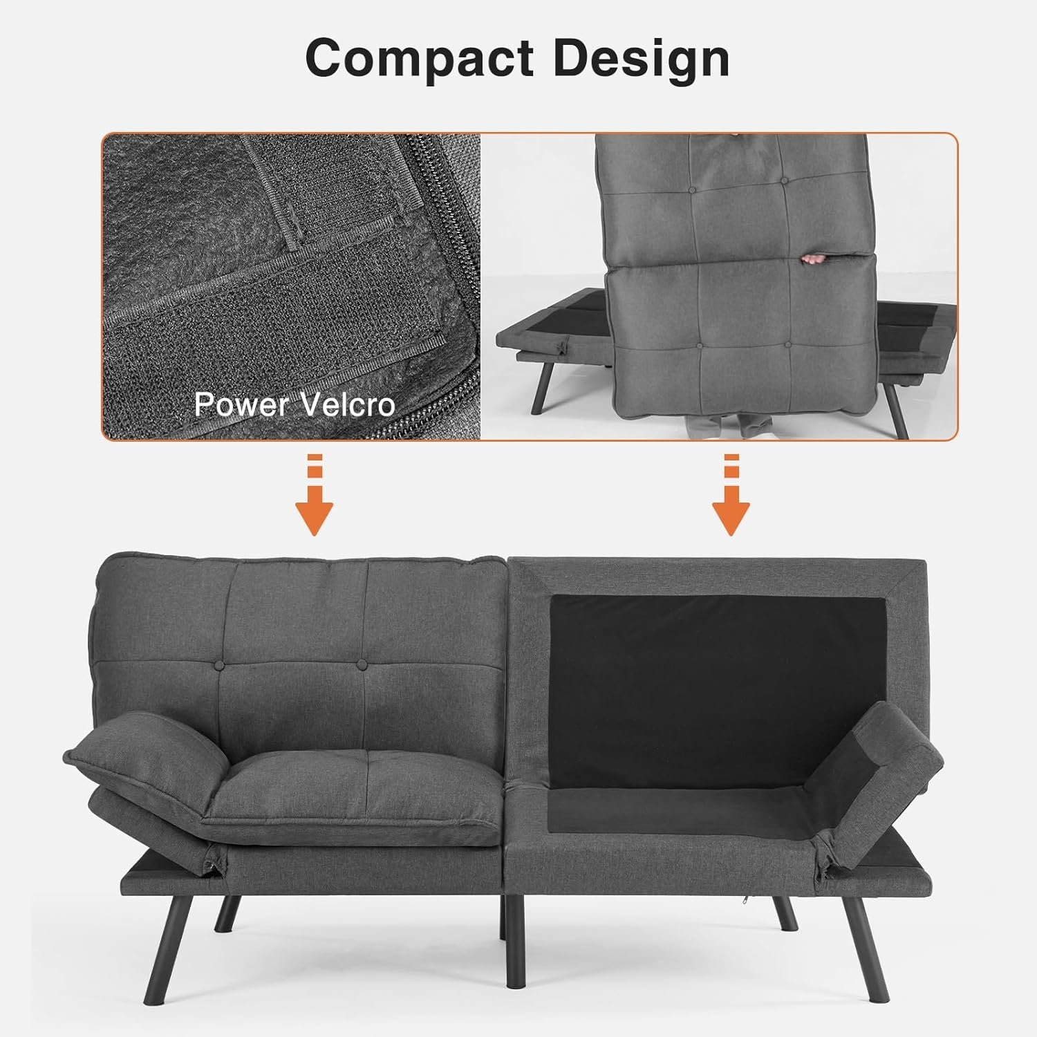 Superone Full Size Futon Sofa Couch