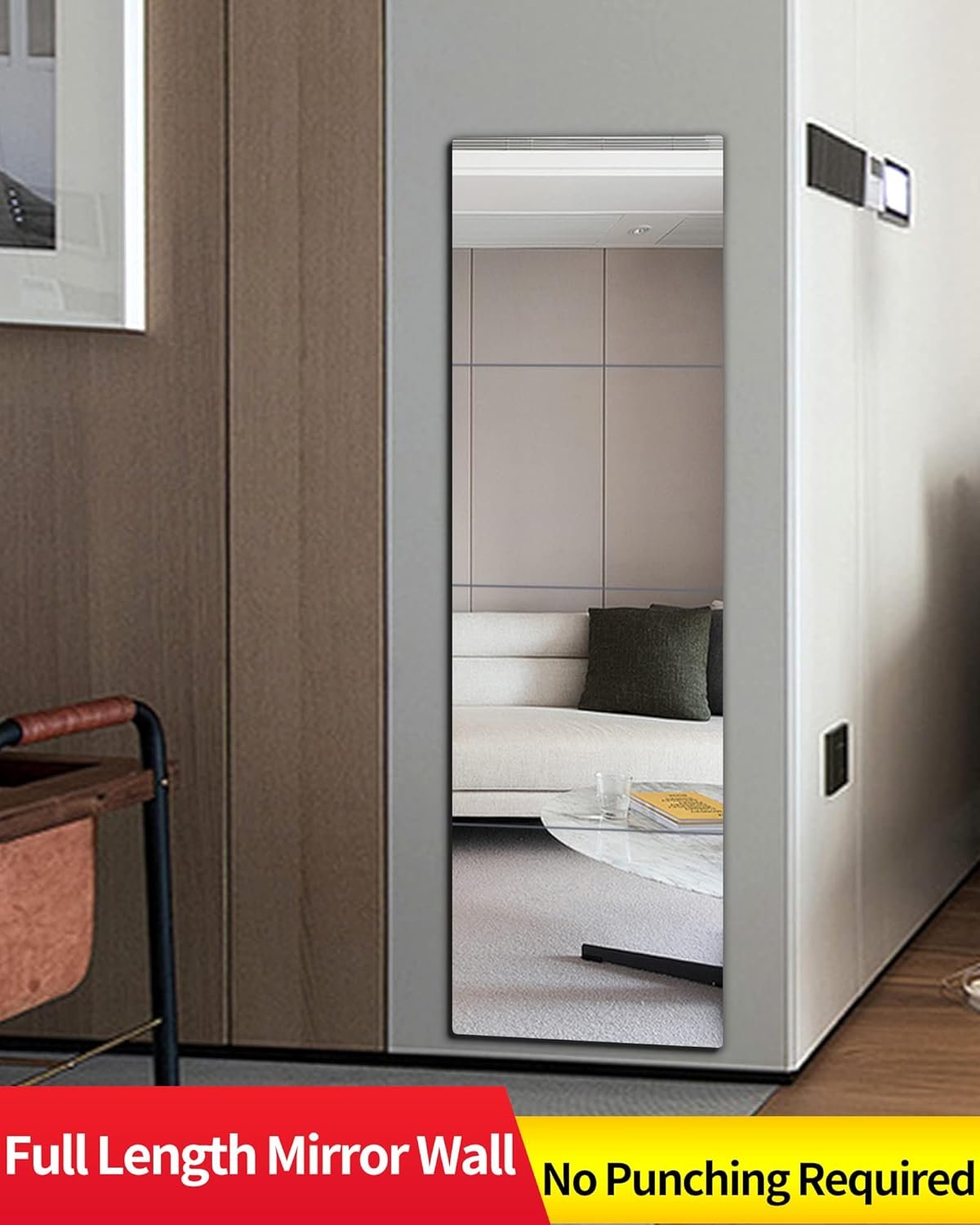 Shatterproof 12x12 Inch Gym Mirrors, Safe for Kids, Over the Door, 4 Pack