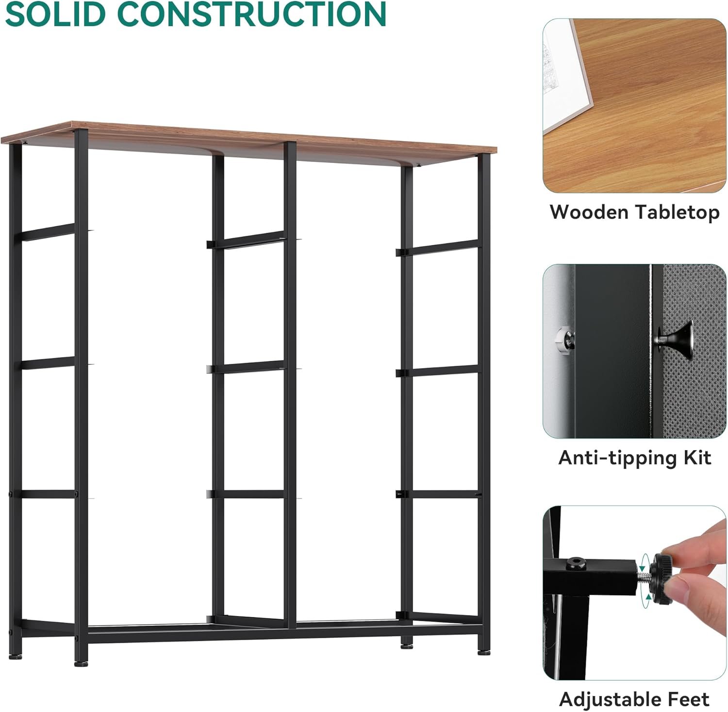 Sturdy 8-Drawer Fabric Dresser for Bedroom, Living Room & Closets