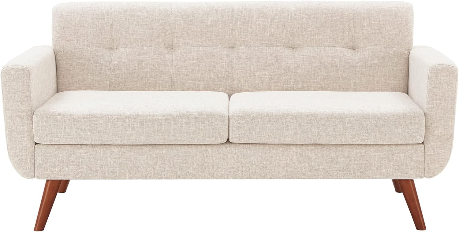Modern Beige Loveseat Sofa for Comfortable Living