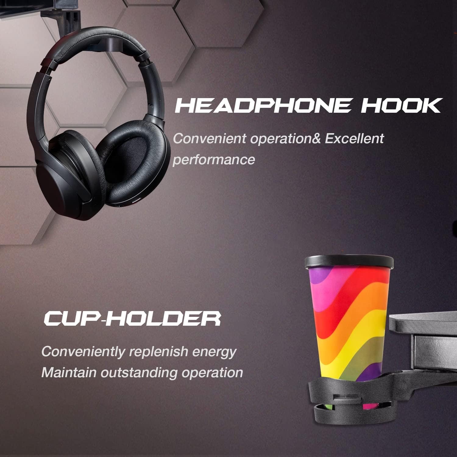 Homall Gaming Desk with Carbon Fiber Surface (44 inch, Black)