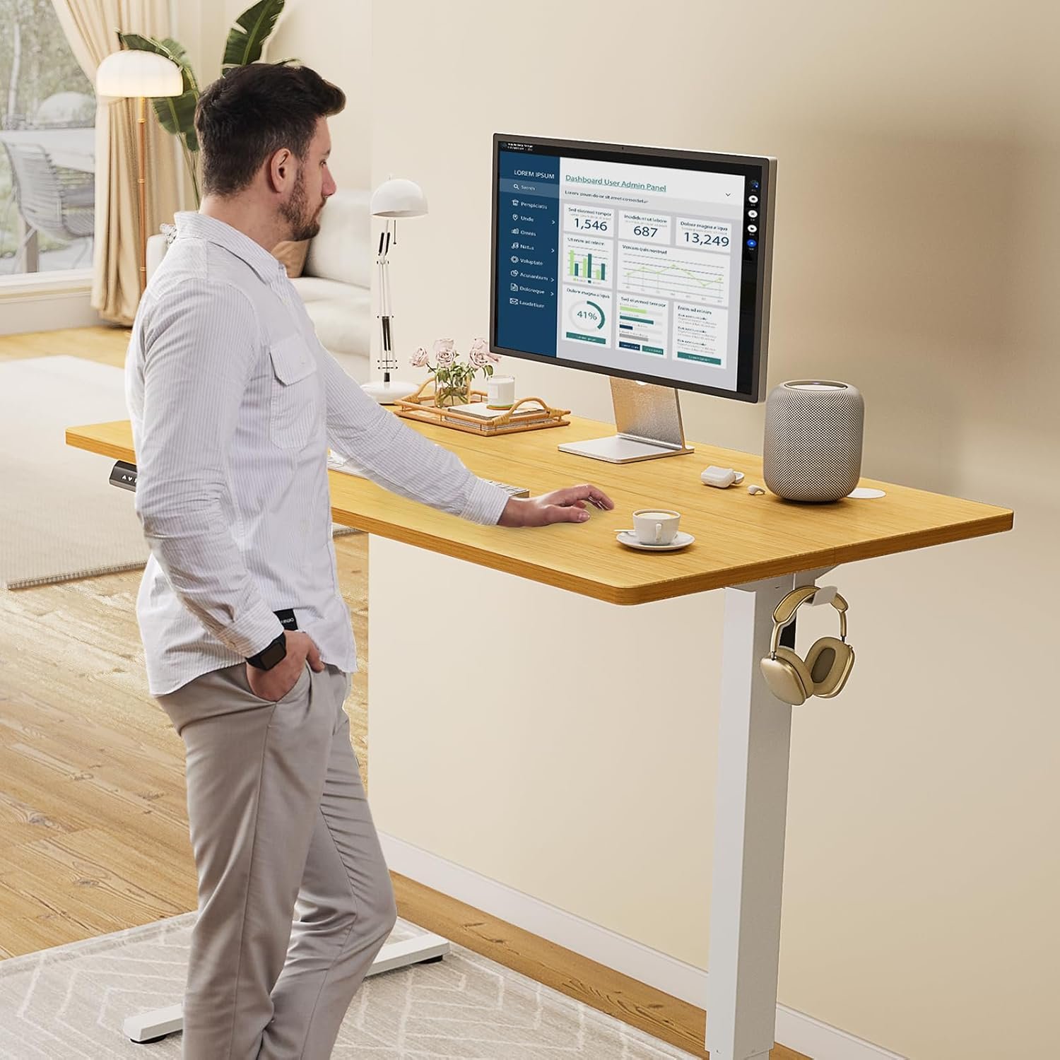 Superone Electric Adjustable Standing Desk 40x24 Inches