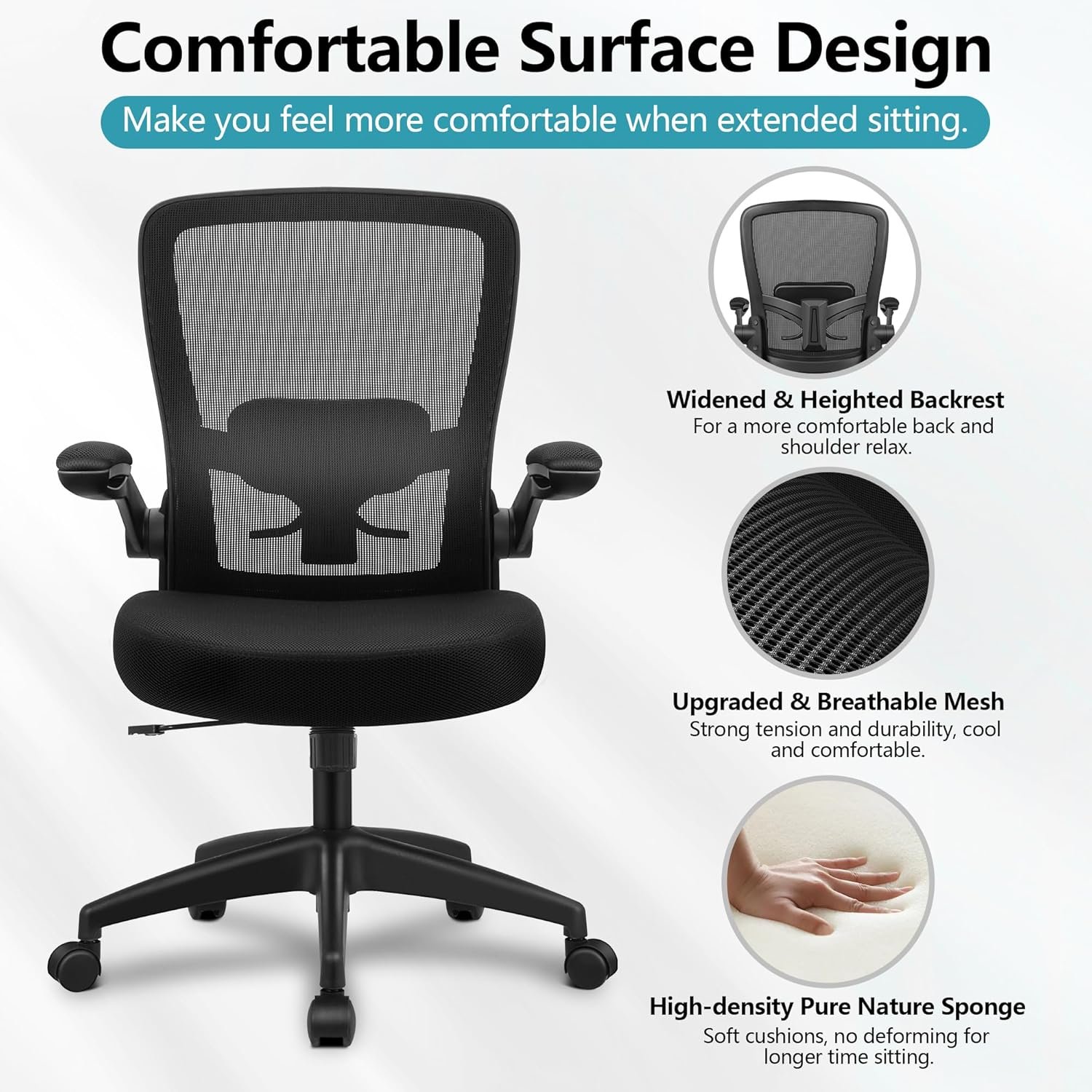 Ergonomic Mesh Office Chair with Adjustable Lumbar Support