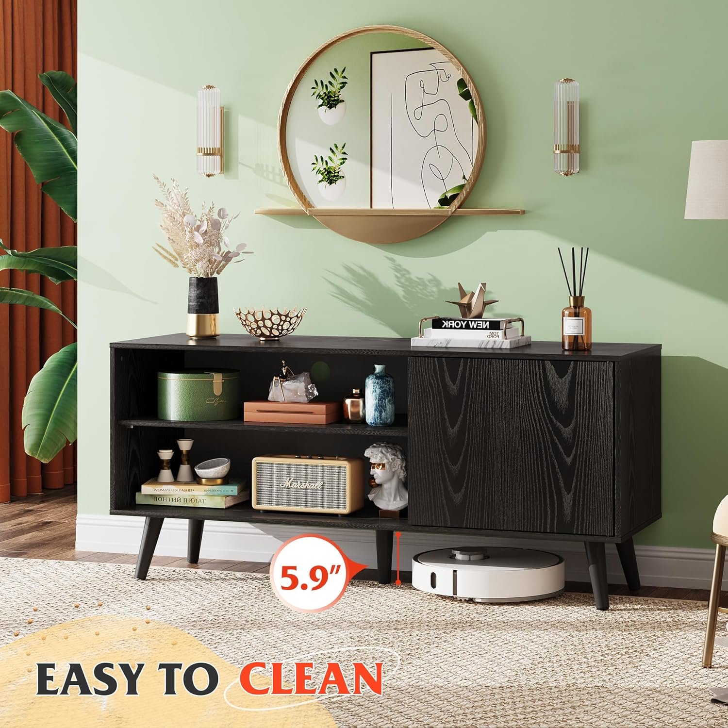 Mid-Century TV Stand for 55 TVs