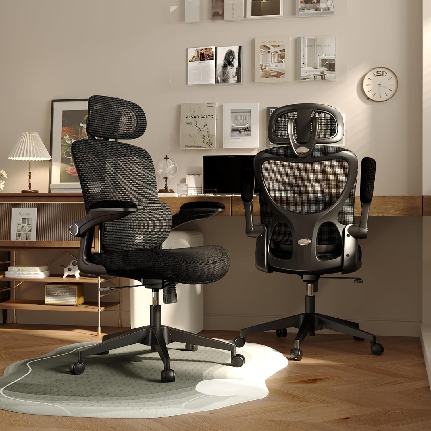 Black Ergonomic Mesh Office Chair for Adults and Students
