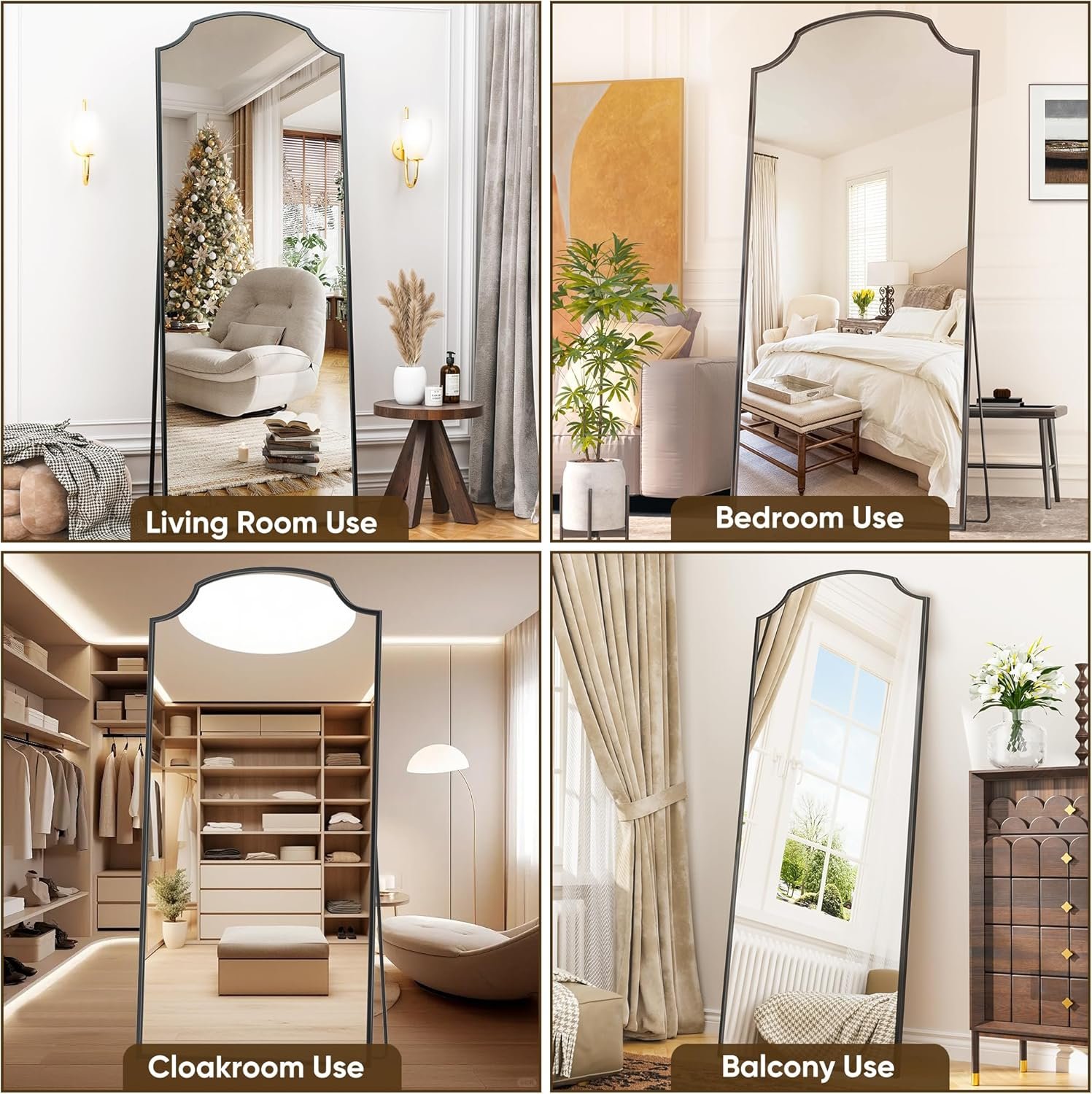 Elegant Full-Length Mirror for Bedroom and Cloakroom