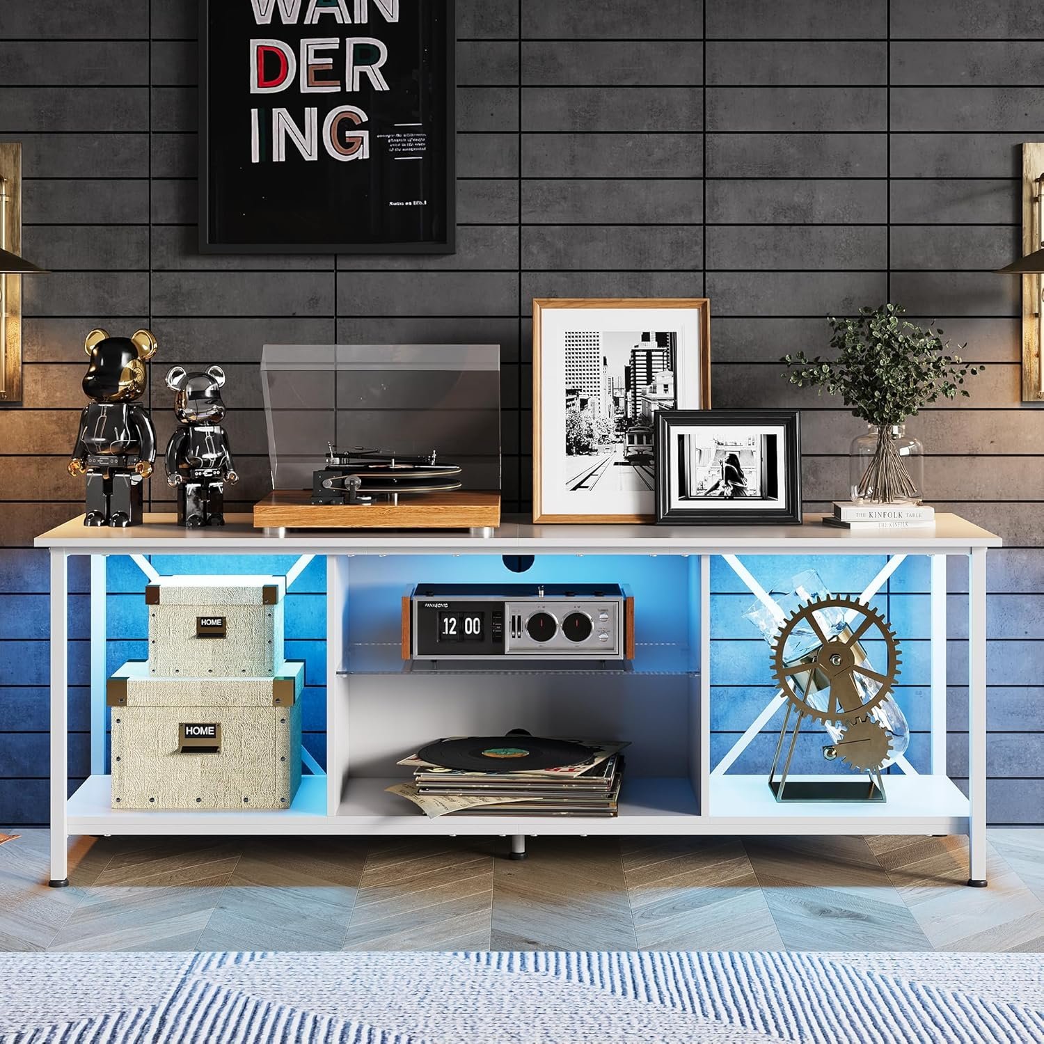 Industrial Style TV Console for Living Room and Bedroom