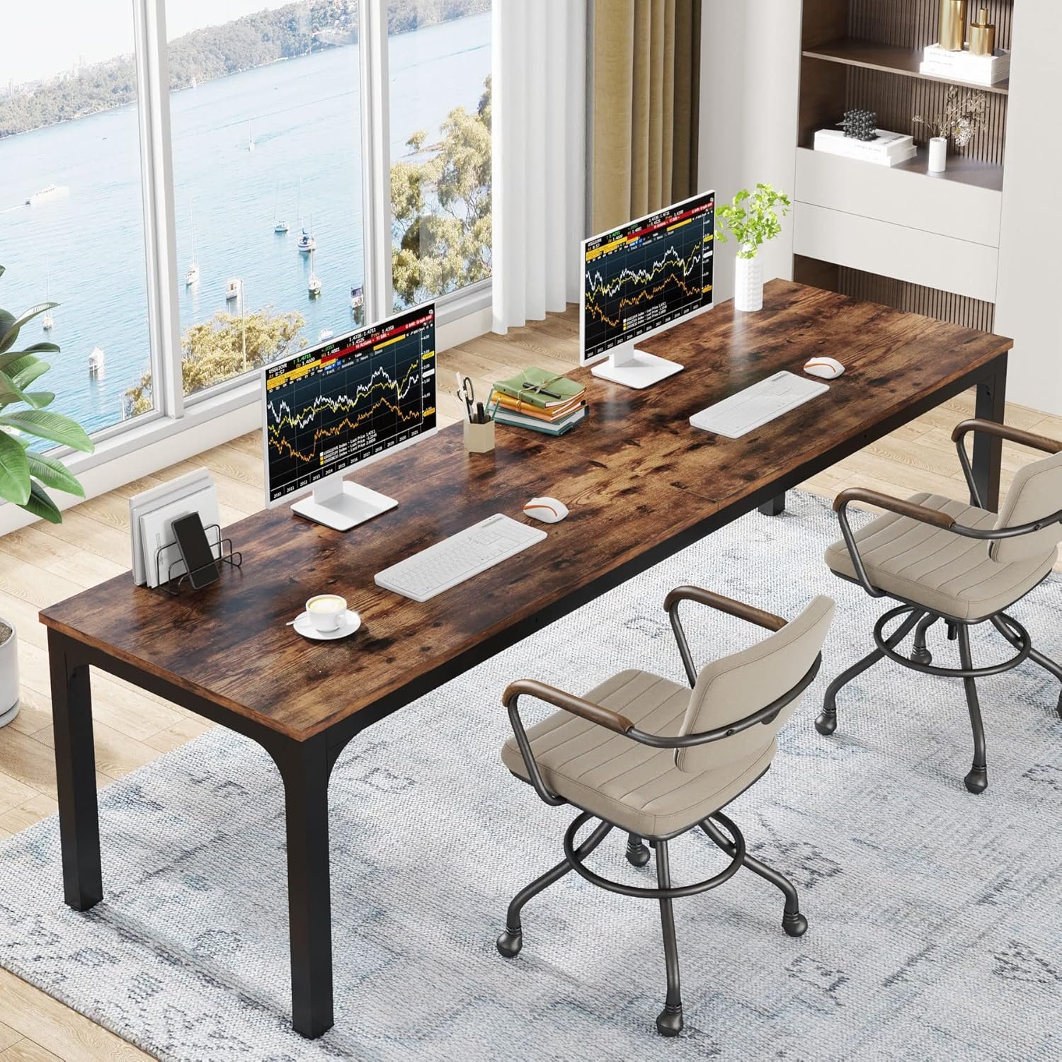 Tribesigns Extra Long Double Desk for Home Office